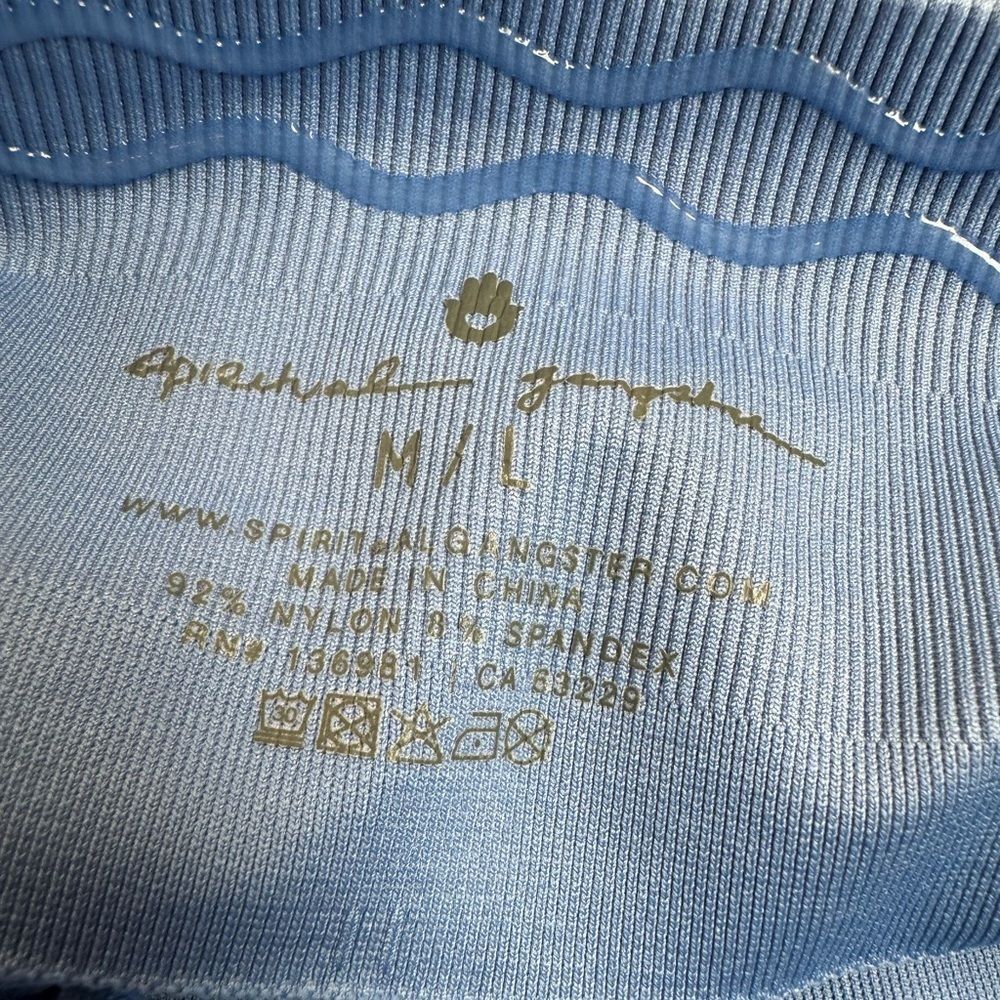 NWOT Spiritual Gangster Women’s Icon High Waist Light Blue Leggings - Size M/L - Picture 4 of 8